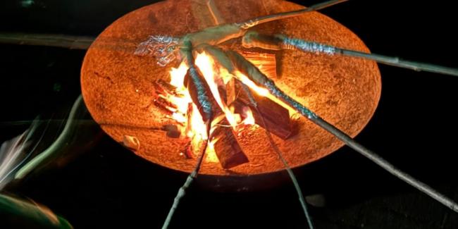 Lagerfeuer und Stockbrot